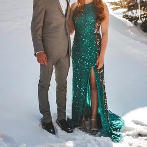 Size 4 Primavera Beaded Prom Dress